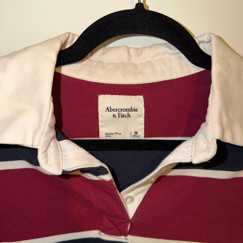 Abercrombie and Fitch long sleeve rugby polo shirt - Picture 2 of 3
